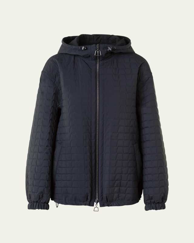 Davis Trapezoid Quilted Techno Taffeta Parka Jacket
